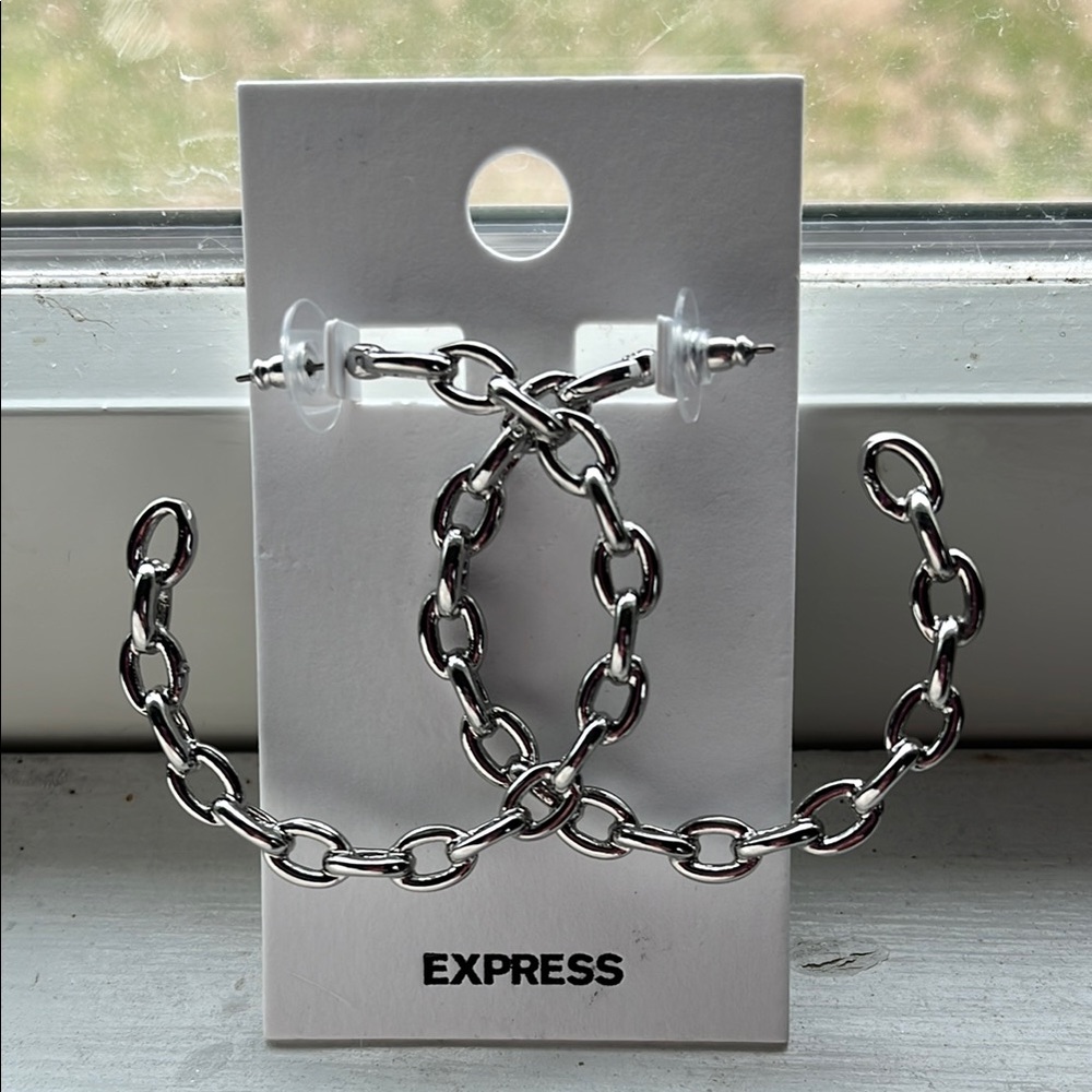 Express Silver Earrings Elegant Jewelry
